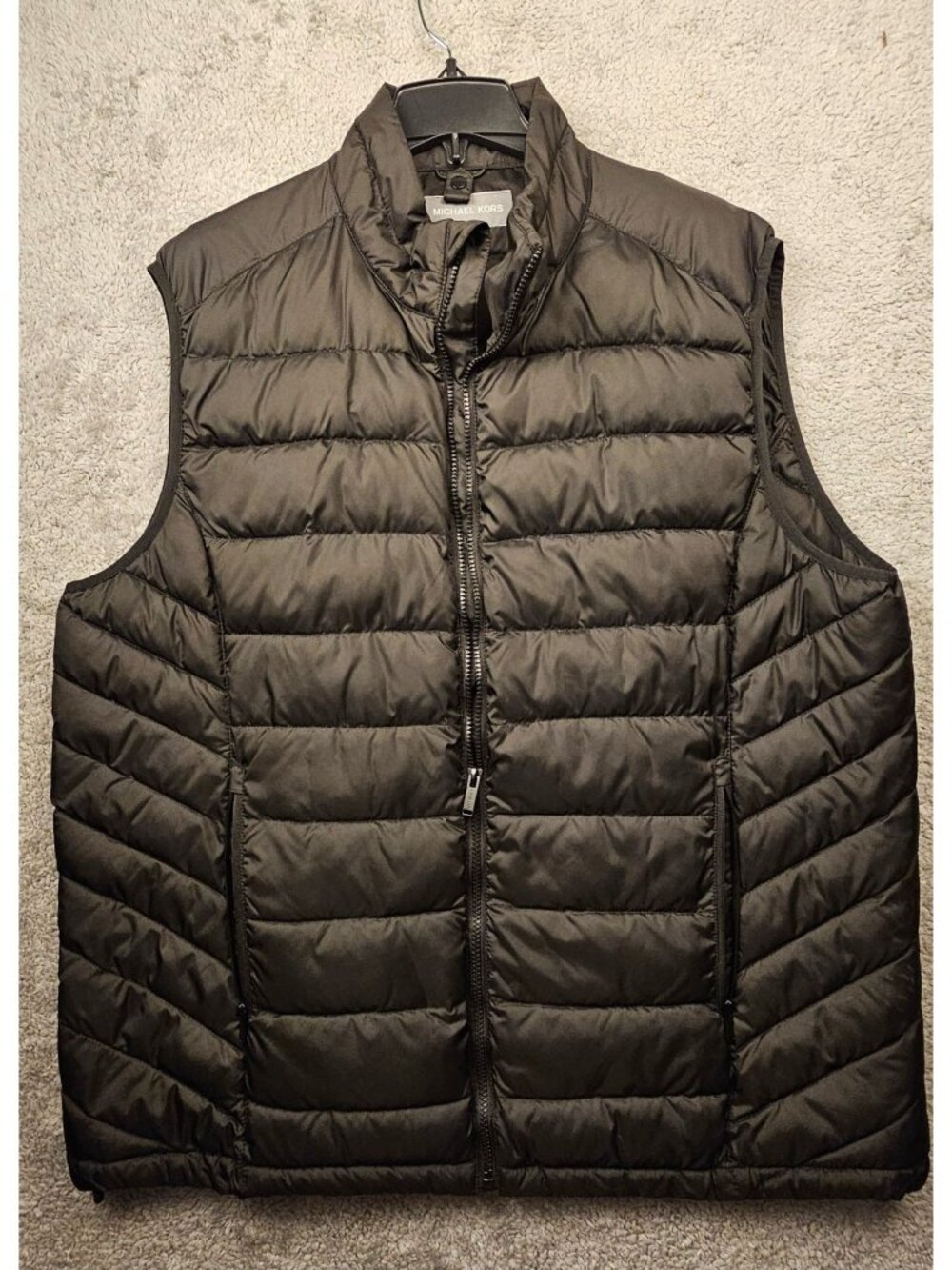 Michael Kors Mens Black Puffer Vest XXL Lightweight Quilted Polyester
